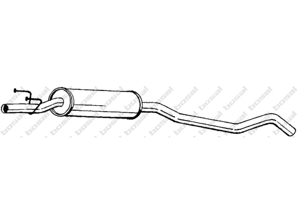 Centre Muffler, See accessories list for additionally required parts:  
