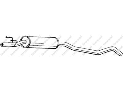 Centre Muffler, See accessories list for additionally required parts:  