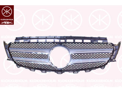 Kylargrill, komplett-del, krom, Färg: svart/silver, Utrustningsvariant: AMG LINE