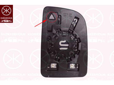 Mirror Glass, exterior mirror, Vehicle Equipment: for vehicles without blind spot assistant, Right, Short mirror arm, Heatable, Convex