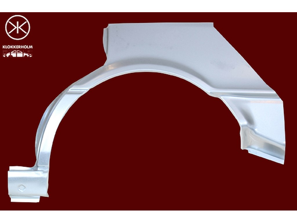 Sdovägg, 4-drs, hjulhuskant, Ekonomiplåt, till höger bak, ytterdel