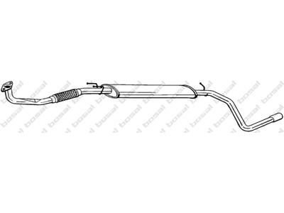 Centre Muffler, See accessories list for additionally required parts:  
