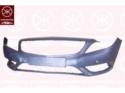 Bumper, with hole(s) for park distance control, with hole(s) for washer nozzle, Front, w/primer