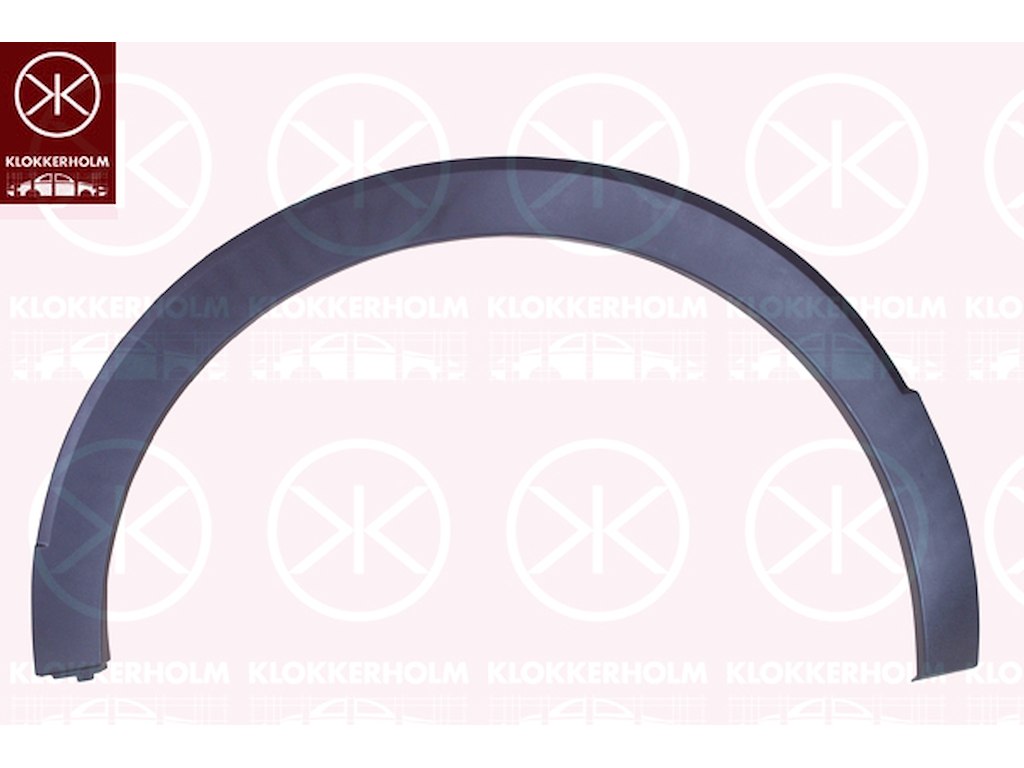 Flaring, wing, Plastic, Left Rear, black