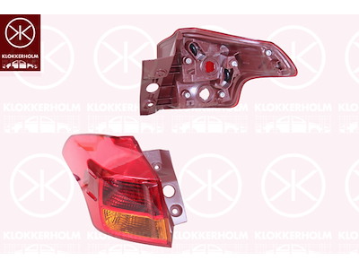 Tail Light Assembly, without bulb holder, Left