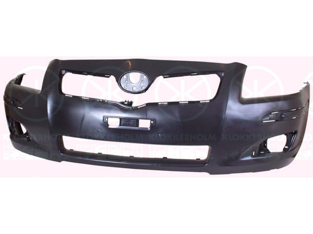 Bumper, Front, Smooth, black