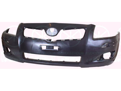 Bumper, Front, Smooth, black