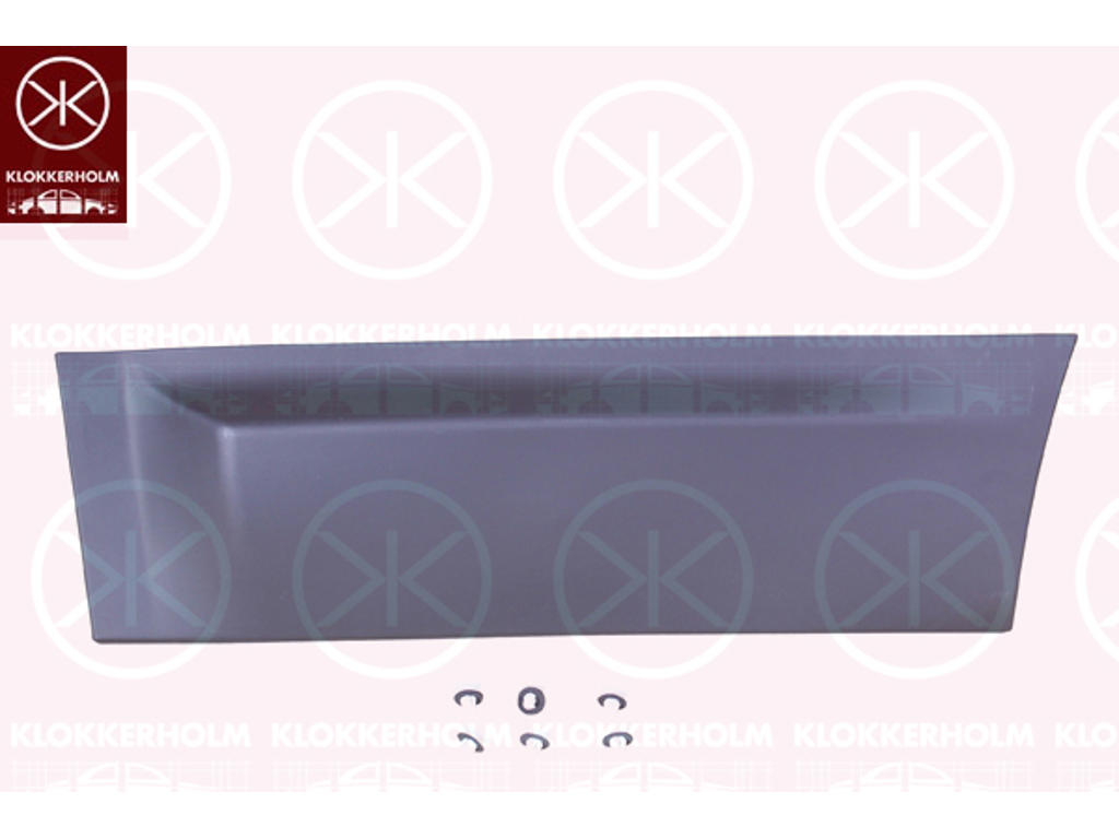 Trim/Protection Strip, door, Right Rear, black