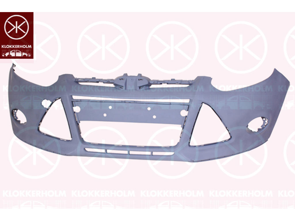 Bumper, w/primer, Front, with hole(s) for fog lights