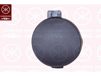 Flap, tow hook, Rear, black