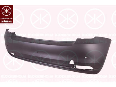 Bumper, w/primer, Rear, with hole(s) for park distance control, Number of bores: 3