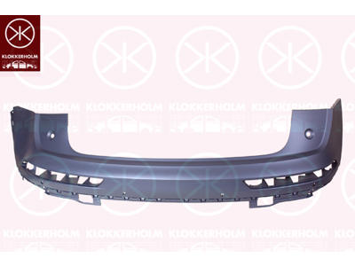 Bumper, w/primer, with hole(s) for park assist (parallel parking), S-LINE, Rear, Number of bores: 6