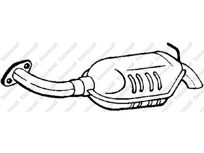Rear Muffler, See accessories list for additionally required parts:  