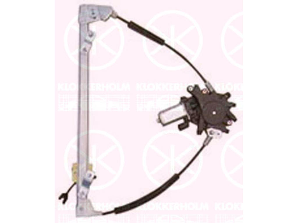 Window Regulator, 4-dr, with electric motor, Electric, Left Front