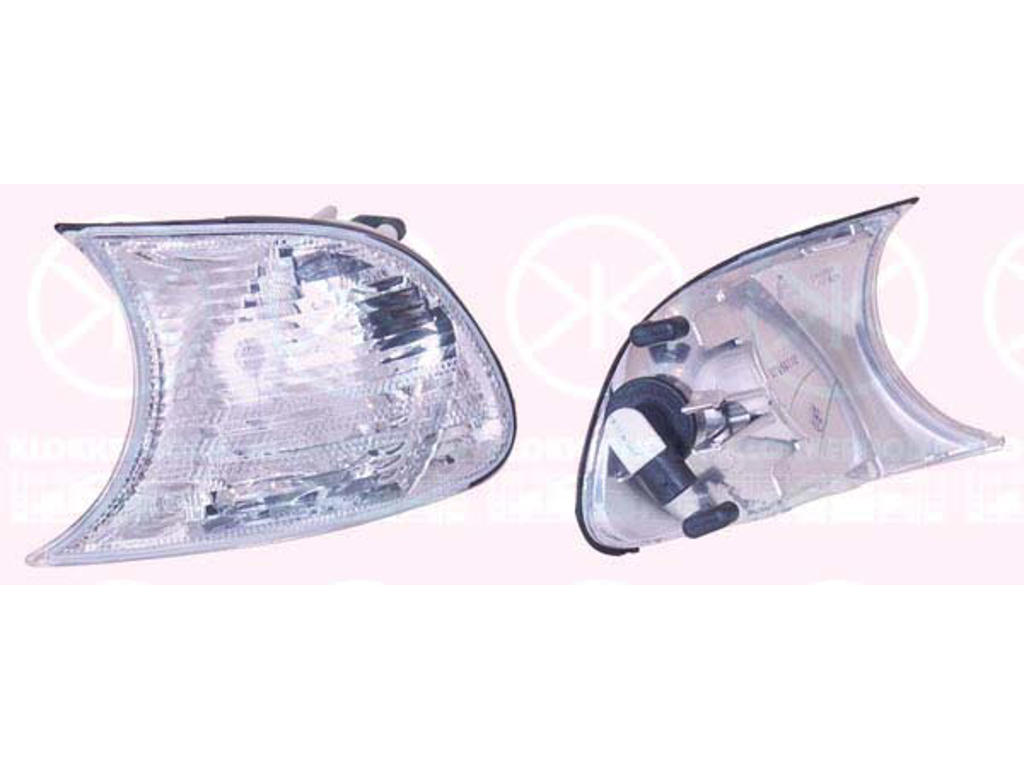Direction Indicator, with bulb holder, white, Right Front