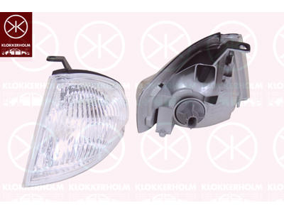 Direction Indicator, with bulb holder, white, Right Front