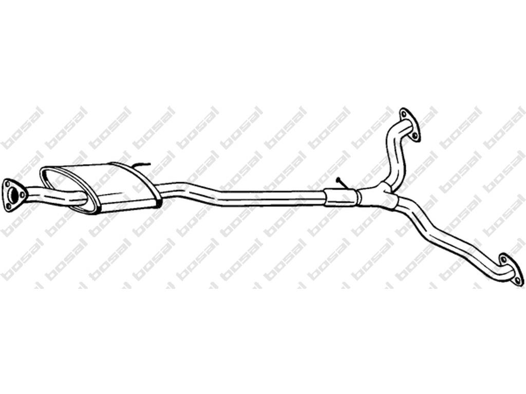 Centre Muffler, See accessories list for additionally required parts:  
