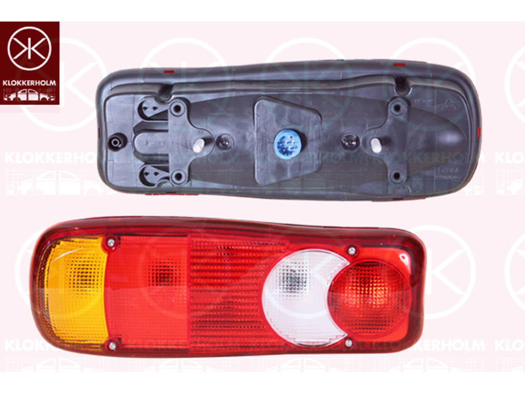 Tail Light Assembly, Right, with bulb holder, Number of threaded bolts: 2, Vignal, Number of pins: 6, Vignal