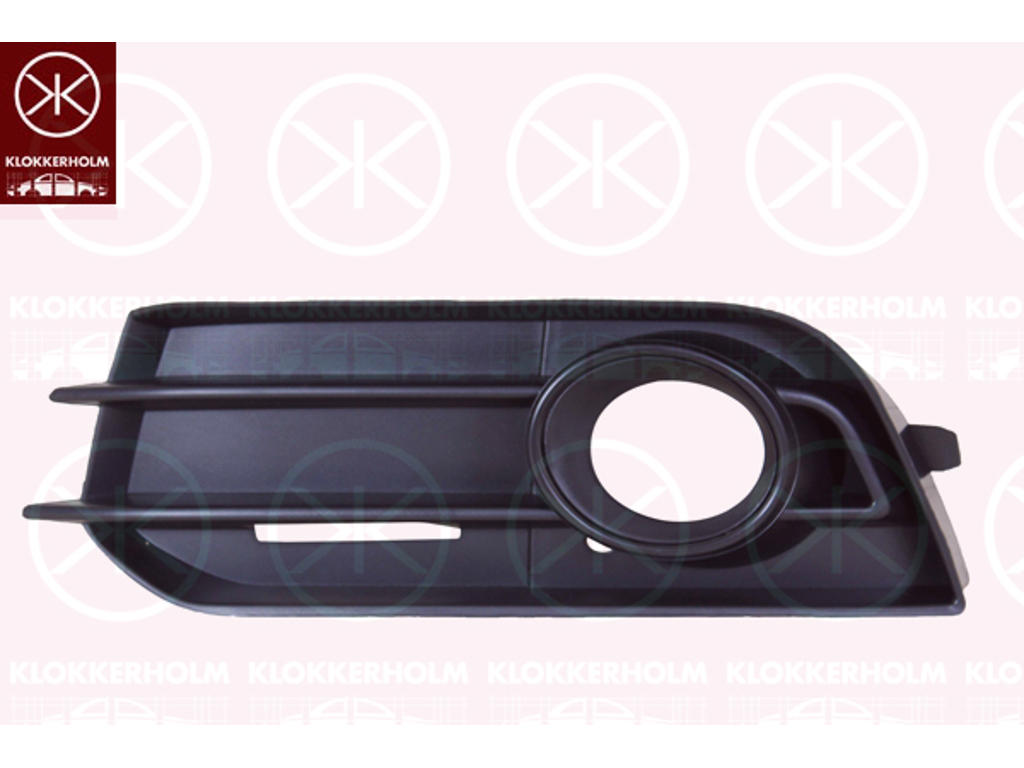 Cover, bumper, Right Front, with hole(s) for fog lights
