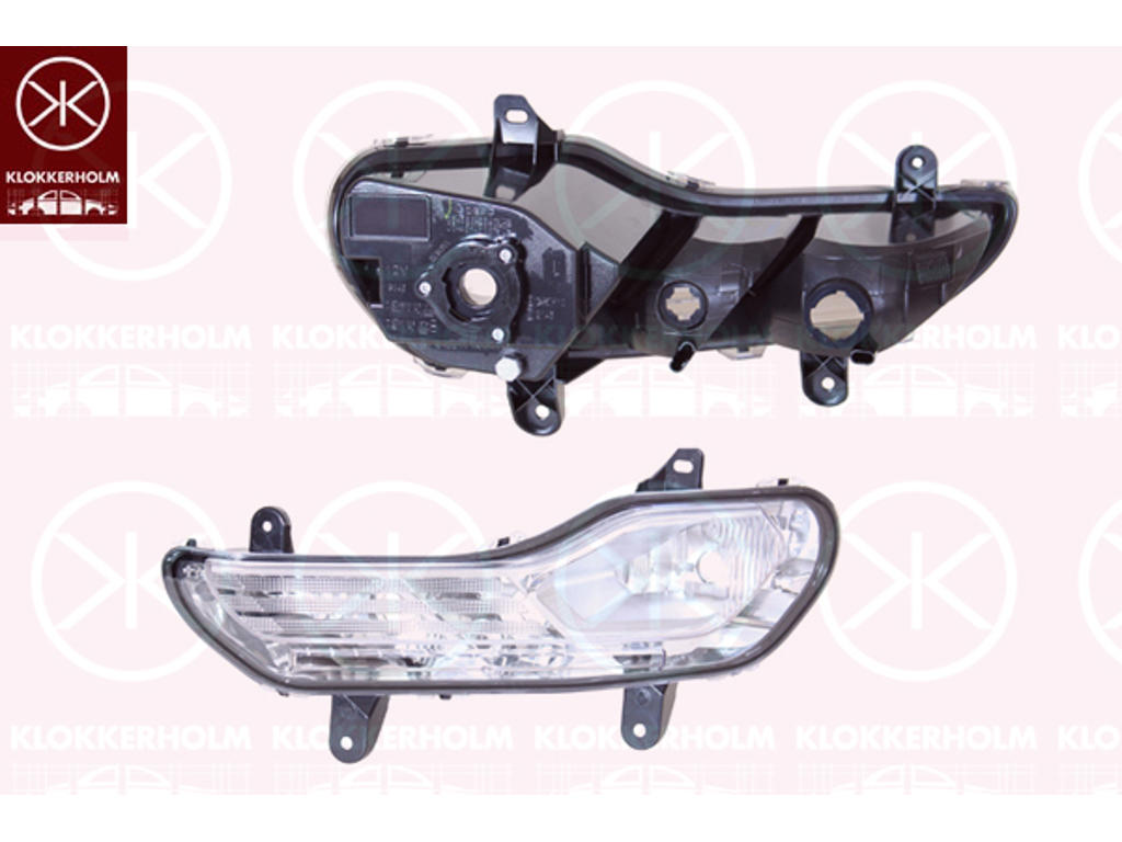 Front Fog Light, Left Front, H10, PY21W, W5W, with position light
