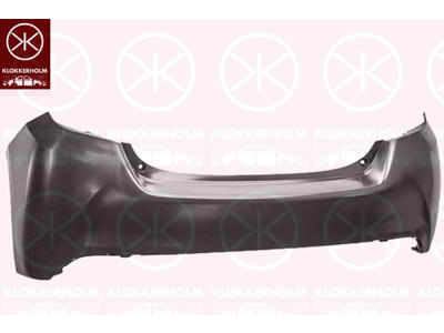 Bumper, Rear, Smooth, black