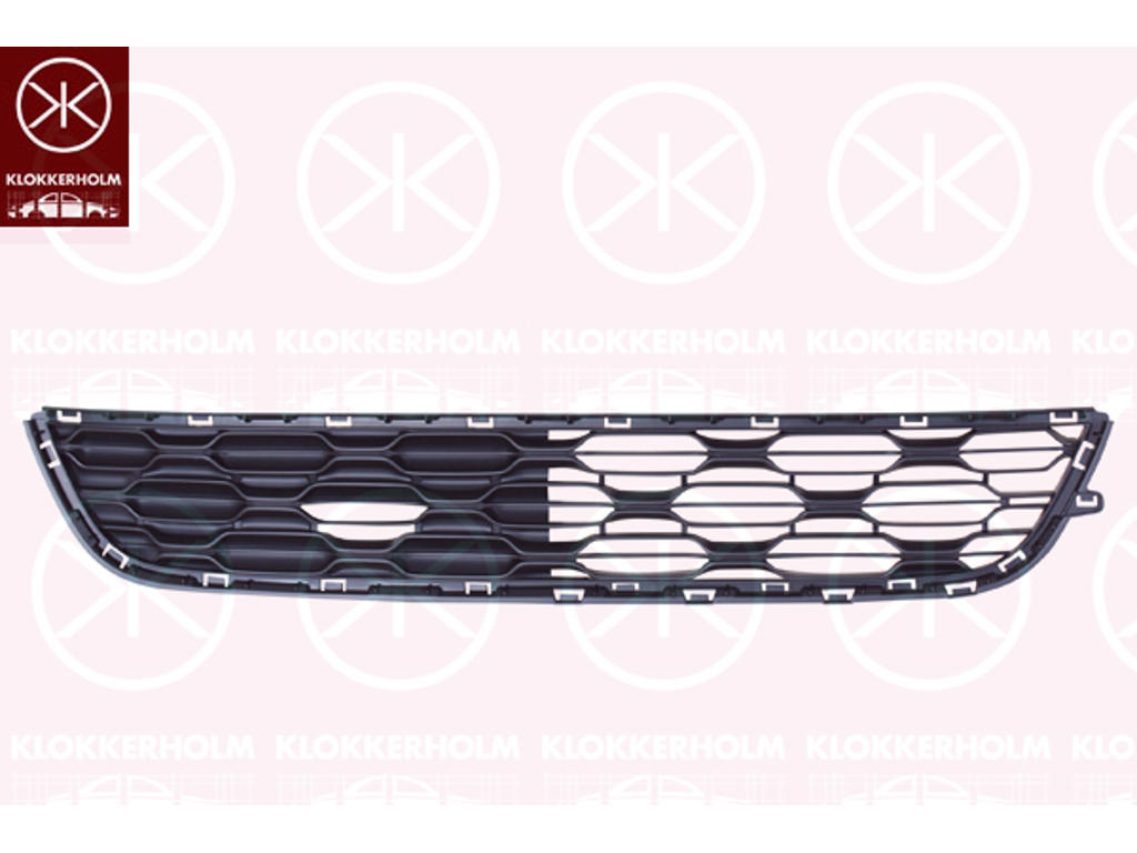 Решетка вентилятора, буфер, спереди, мерейное, нижняя часть, чaрный