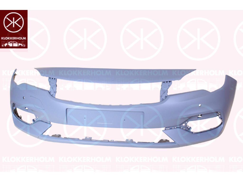 Bumper, w/primer, Front, with hole(s) for park distance control, Number of bores: 2