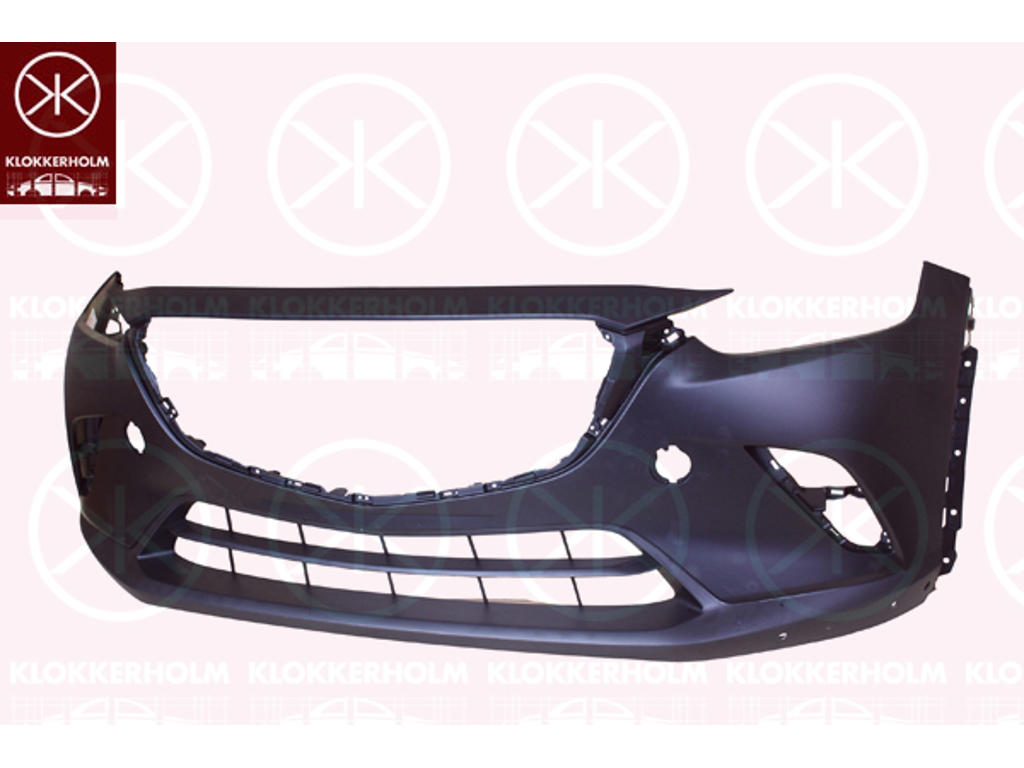 Bumper, Partial primed, Front, with holes/bracket for broad trim strips