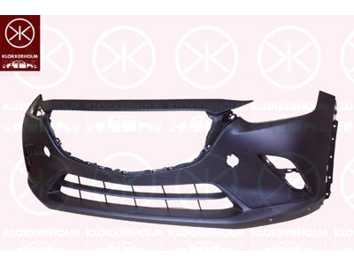Bumper, Partial primed, Front, with holes/bracket for broad trim strips