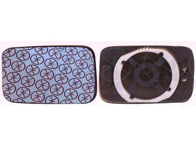 Mirror Glass, exterior mirror, Convex, Heatable, blue, Right