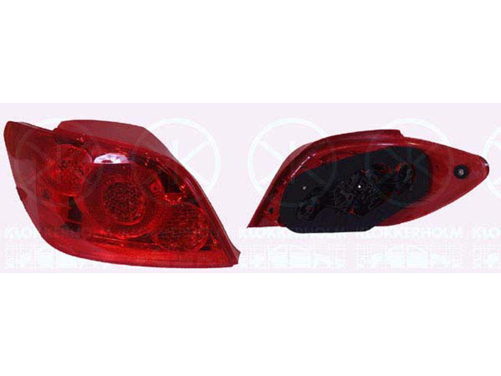Tail Light Assembly, with bulb holder, Left