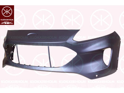 Bumper, w/primer, Front, with hole(s) for park distance control, Number of bores: 4