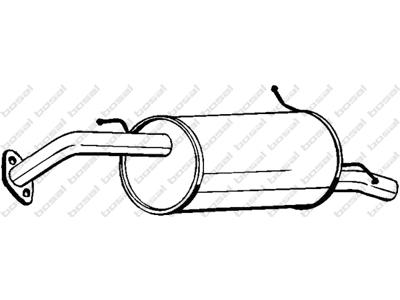 Rear Muffler, See accessories list for additionally required parts:  