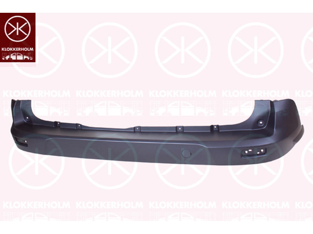 Bumper, Rear, black