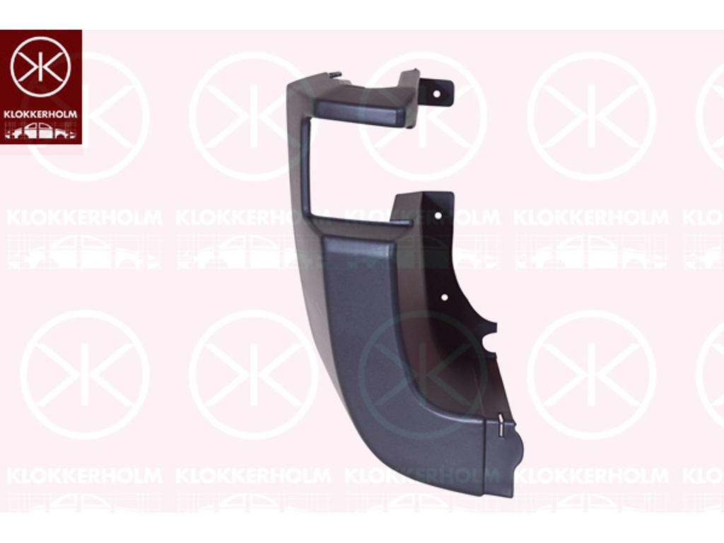 Bumper, for vehicles with back doors, Right Rear