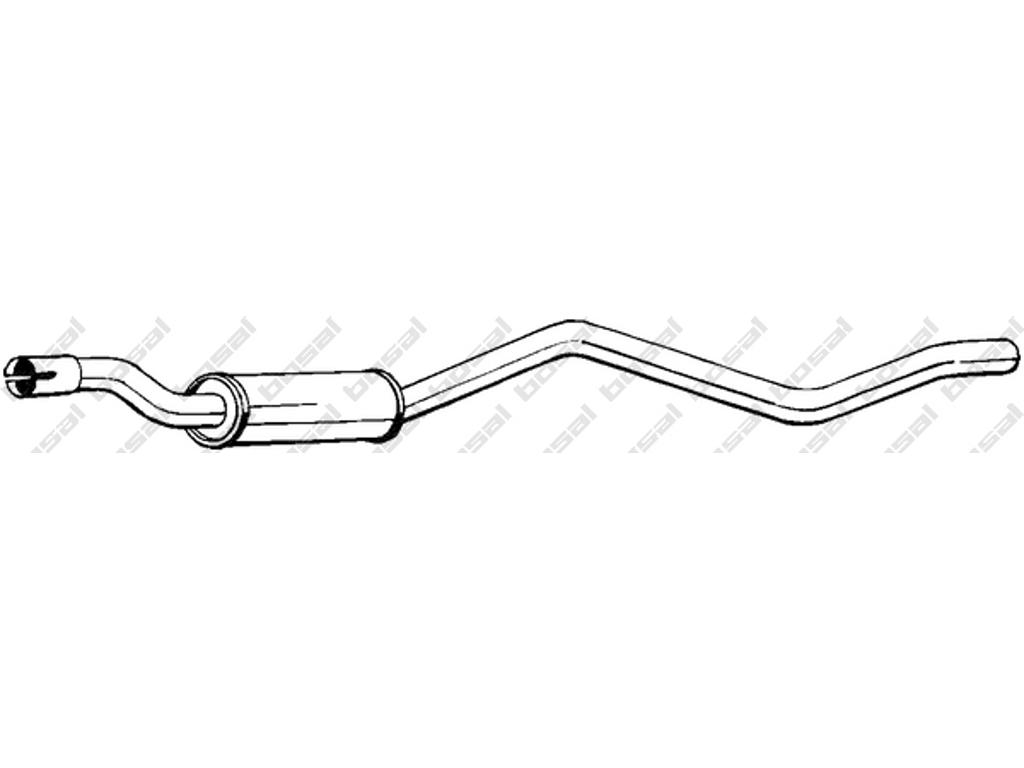 Centre Muffler, See accessories list for additionally required parts:  