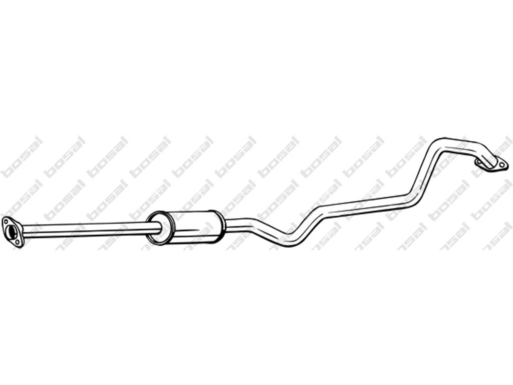 Centre Muffler, See accessories list for additionally required parts:  