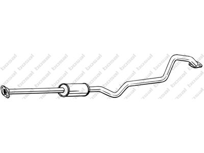 Centre Muffler, See accessories list for additionally required parts:  