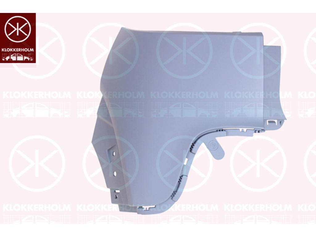Bumper, w/primer, Right Rear, Corner Panel