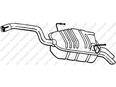 Rear Muffler, See accessories list for additionally required parts:  