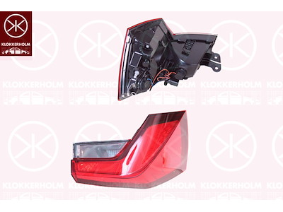 Tail Light Assembly, Right, Outer section, LED, Valeo