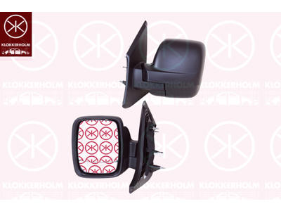 Exterior Mirror, Left, for electric mirror adjustment, Number of pins: 5, Heatable, Convex