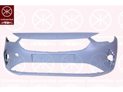 Bumper, w/primer, Front, with hole(s) for park distance control, Number of bores: 4