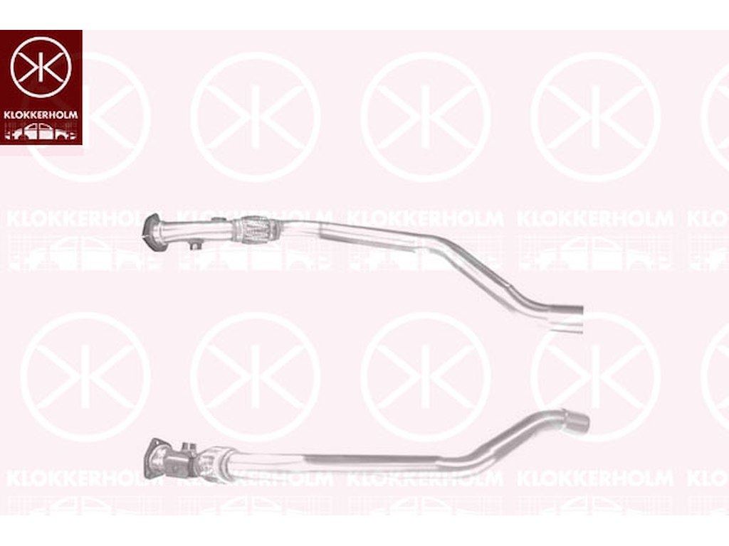 Exhaust Pipe, for vehicles with soot particulate filter, Centre, Up to Euro 4