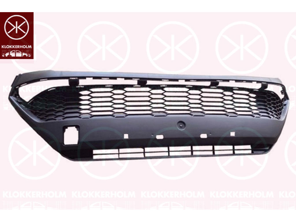 Bumper, Front, Centre Section, black