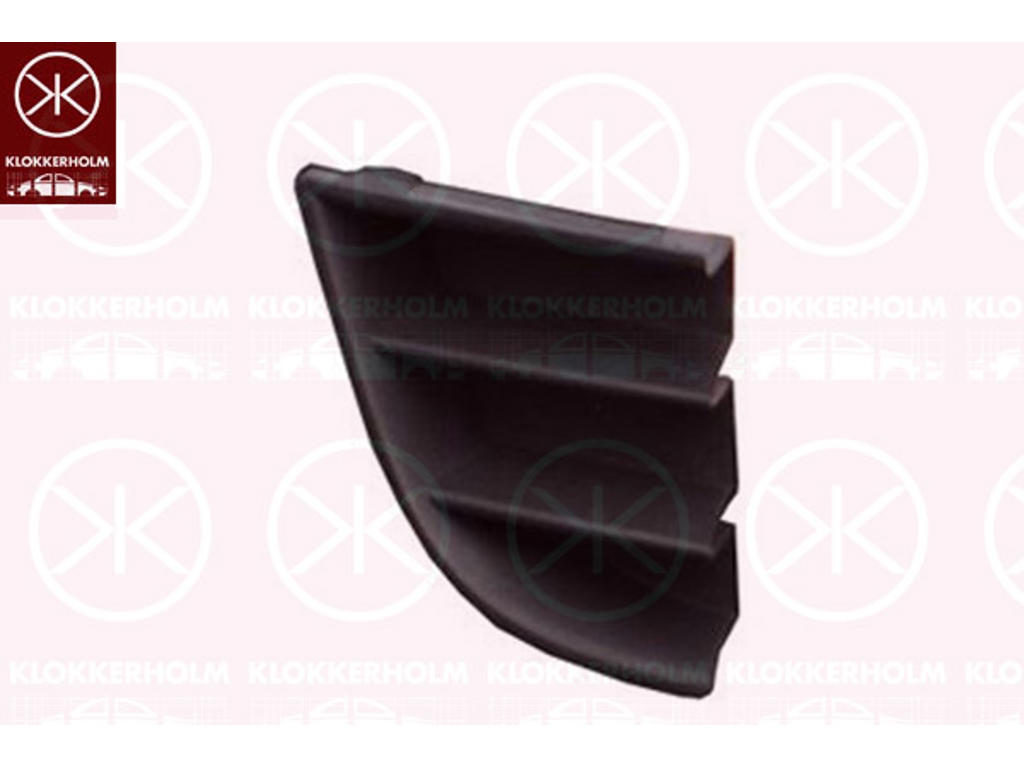 Grille de ventilation, pare-chocs, noir, avant droite