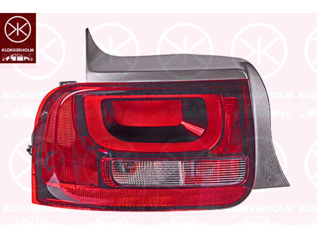 Tail Light Assembly, Left, with bulb holder, Valeo