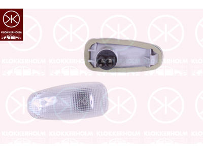 Blinker, sidoinstallation, med lamphållare, vit