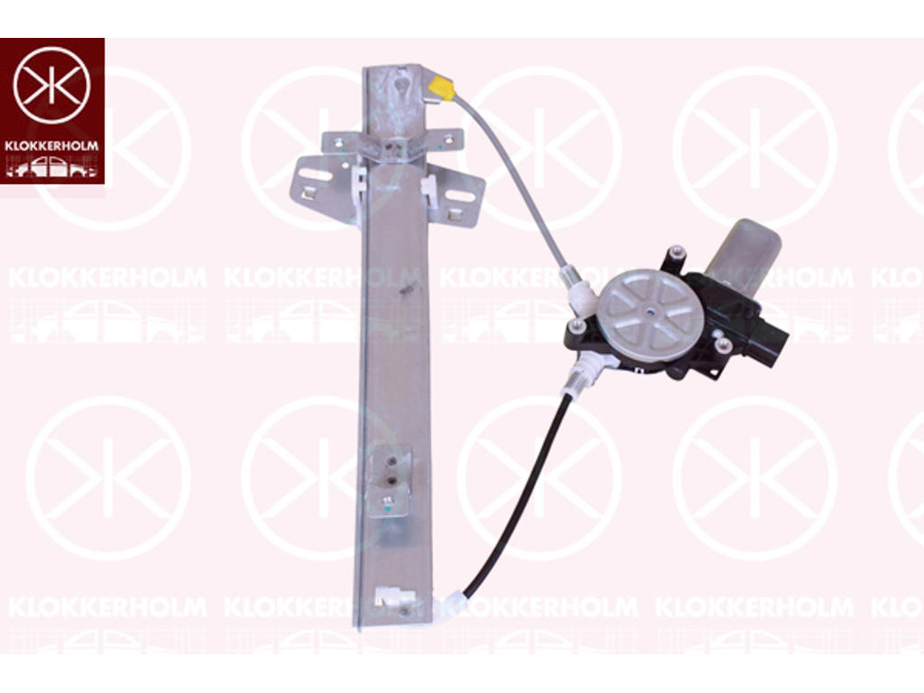 Window Regulator, OE-type, with electric motor, without comfort function, Electric, Left Rear, Number of pins: 2