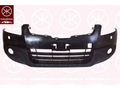 Bumper, Front, black, with hole(s) for washer nozzle